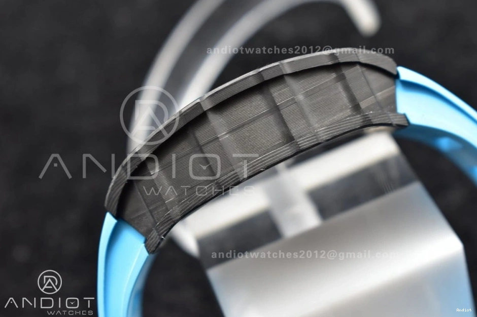 Best Red Dial Rubber Edition KUF Blue on Skeleton MIYOTA8215 RM035-02 Strap 0308